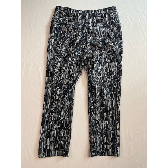 Nike Dri Fit Womens XS Leggings Heathered Capri Black White High Rise Athletic - Picture 1 of 10